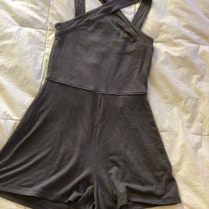 Adorable gray romper